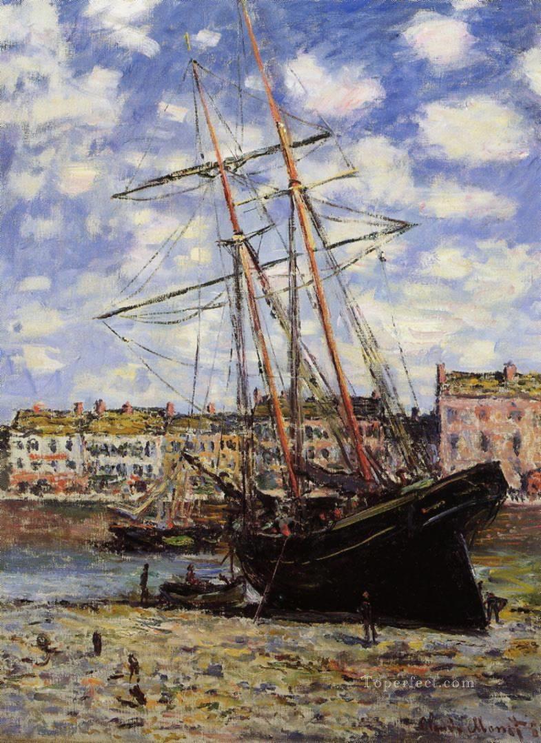 Boat at Low Tide at Fecamp Claude Monet Oil Paintings